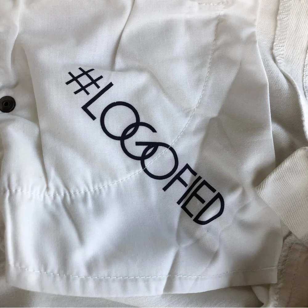 LOGO by Lori Goldstein 5-Pocket Stretch Soft Twill Light Ivory Bermuda‎ Shorts 4